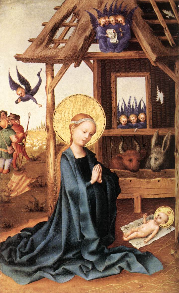 Barnets tilbedelse av Jesus - Stefan Lochner