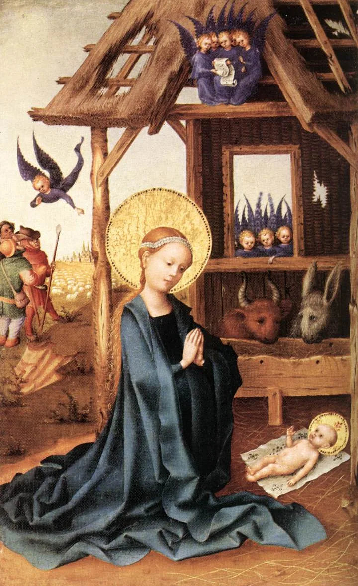 Barnets tilbedelse av Jesus - Stefan Lochner