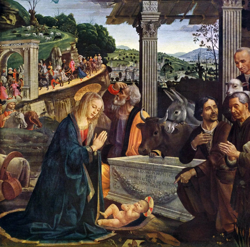Adorasjon av hyrdene - Domenico Ghirlandaio