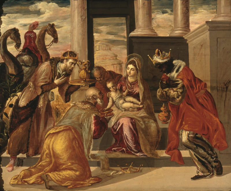 Tilbedelse av de vise menn med kameler - El Greco