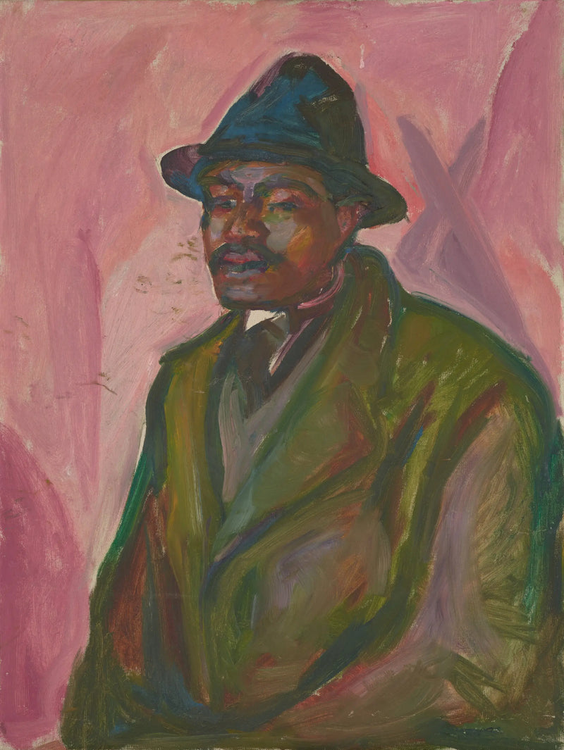 Afrikansk i grønn kappe - Edvard Munch