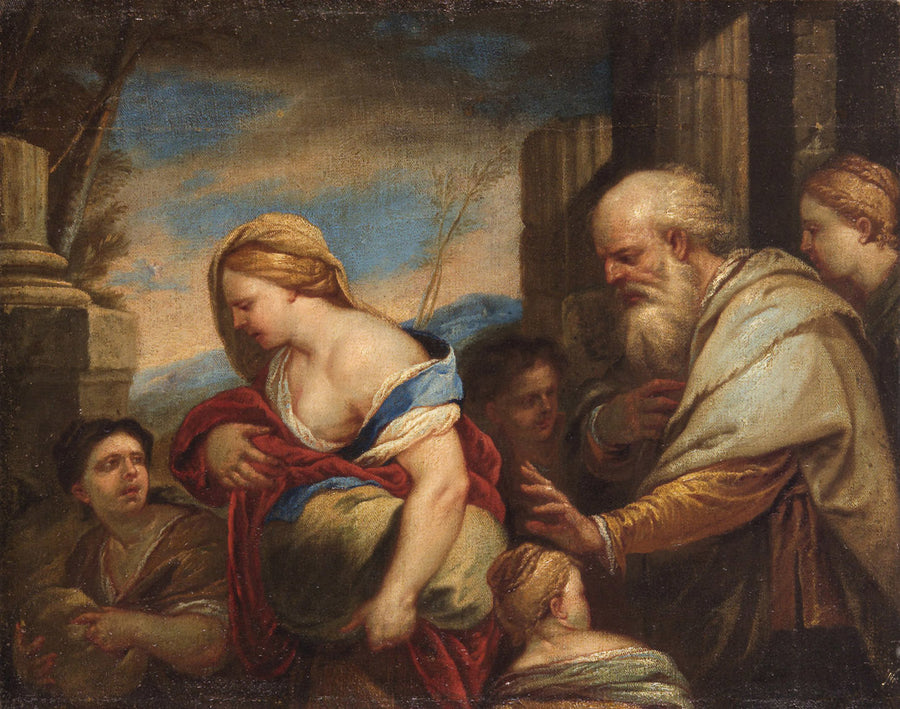 Agar jaget av Abraham - Luca Giordano
