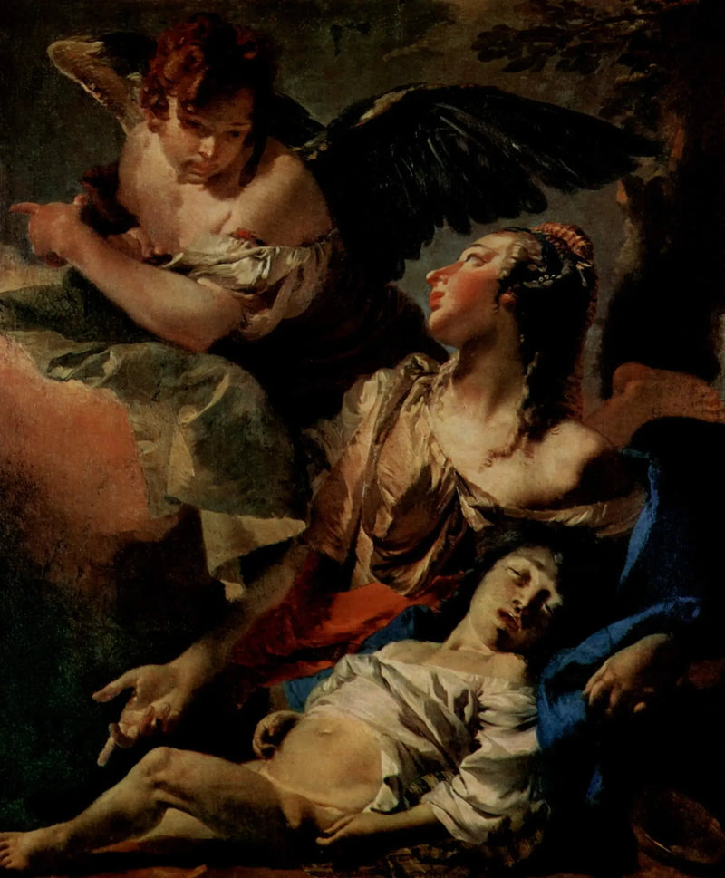 Agar og Ismaël i ørkenen - Giovanni Battista Tiepolo
