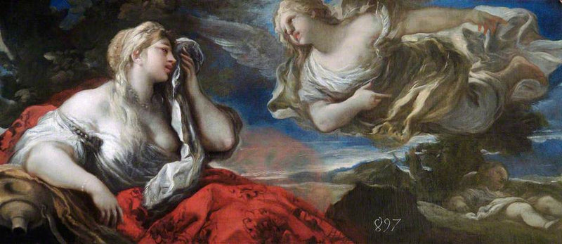 Agar og Ismaël i ørkenen - Luca Giordano