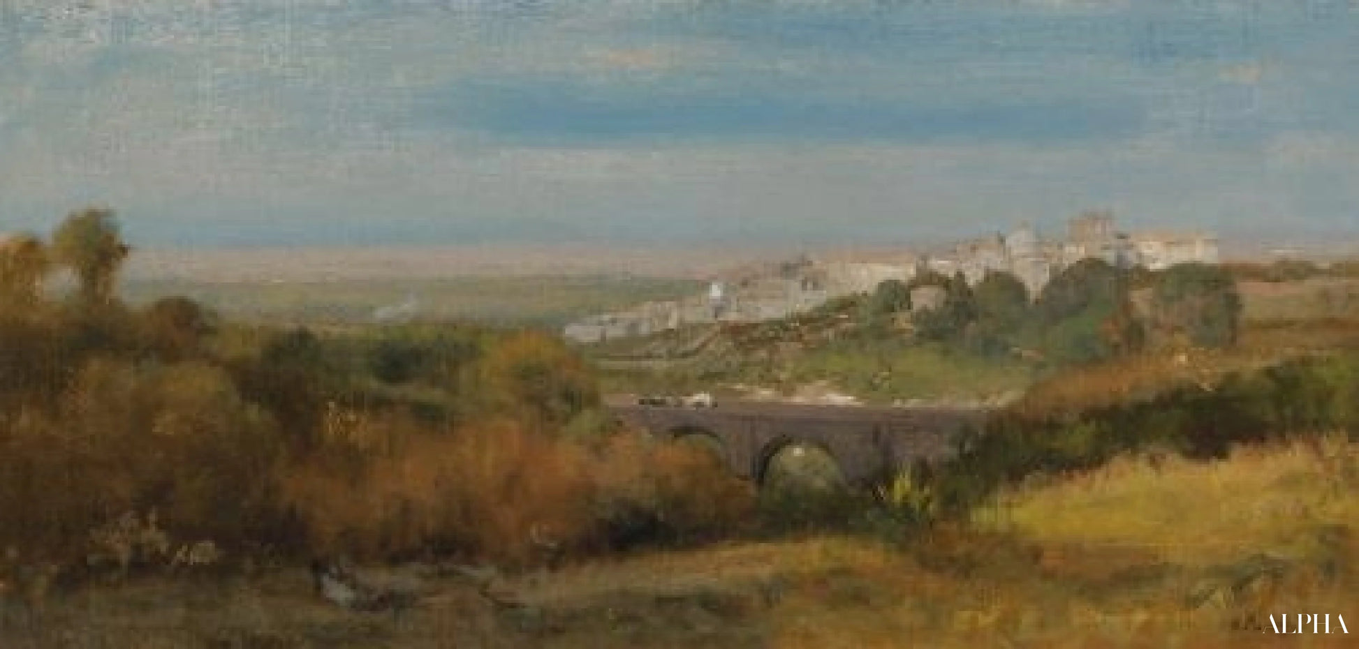 Albano, Italia (Den romerske Campagna) - George Inness - Høykvalitets reproduksjoner av malerier og bilder