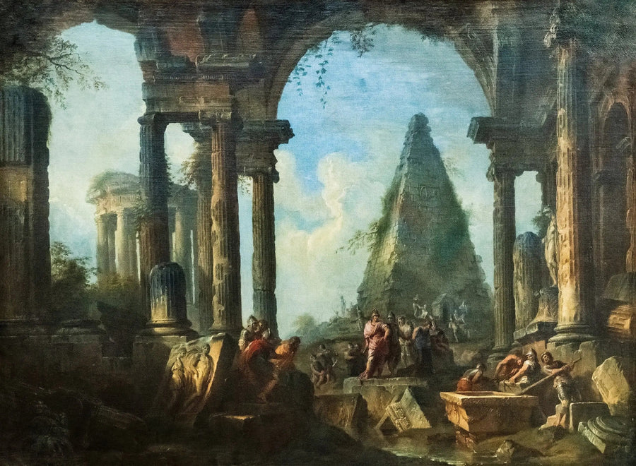 Alexandre den store foran Achilleus' grav - Giovanni Paolo Panini

Source:
Alexandre le grand devant le tombeau d'Achille - Giovanni Paolo Panini