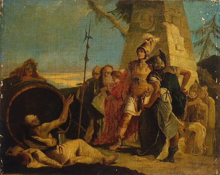 Aleksander den store og Diogenes - Giovanni Battista Tiepolo