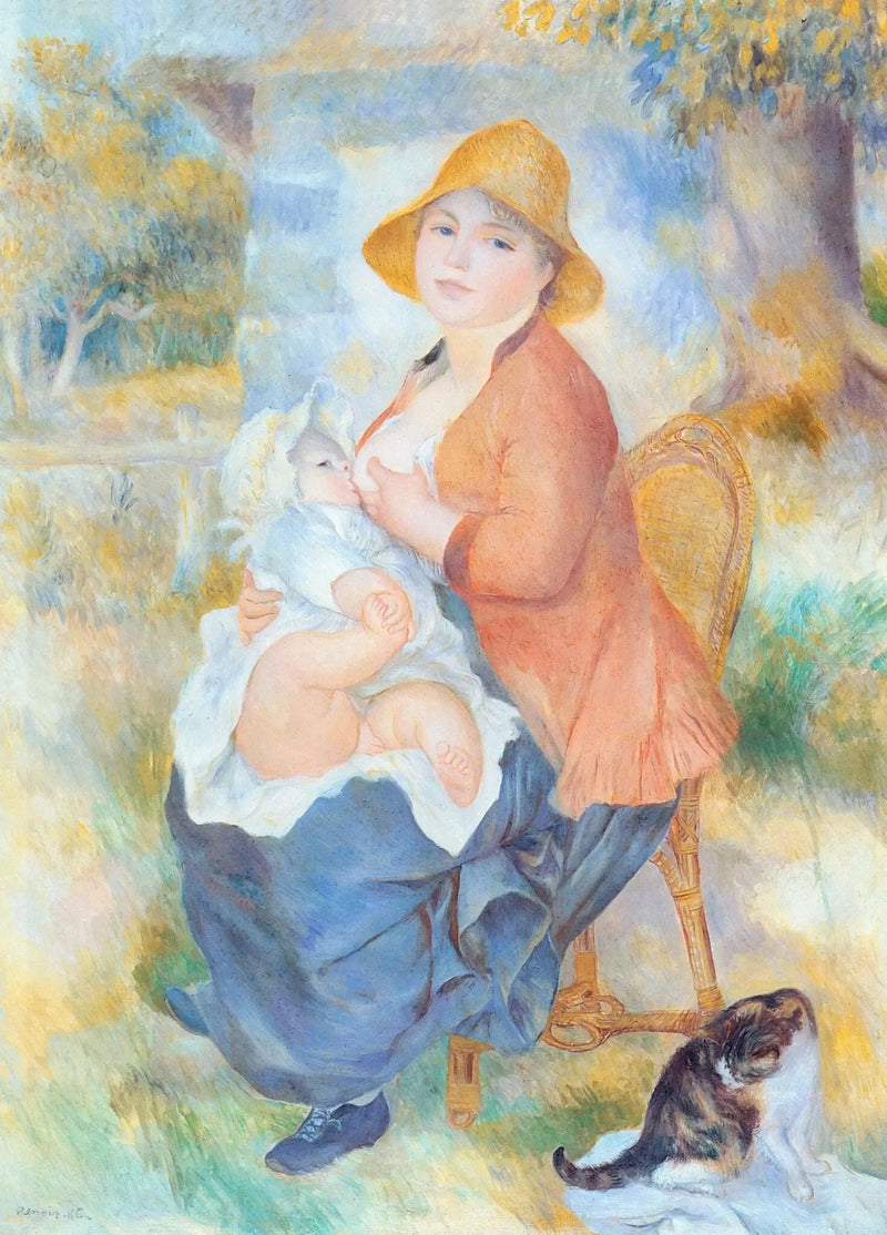 Aline Renoir ammer sin sønn Pierre - Pierre-Auguste Renoir