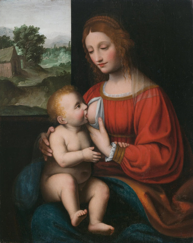 Amning av Jomfruen og Barnet - Bernardino Luini