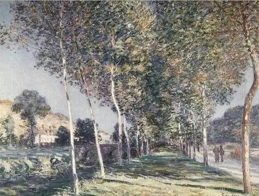Poppelalléen i nærheten av Moret-sur-Loing - Alfred Sisley