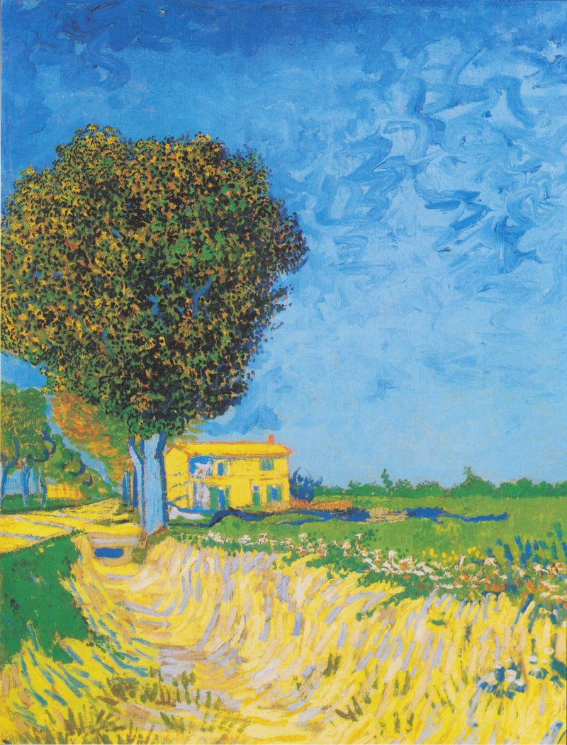 Avenue i Arles med hus - Vincent van Gogh