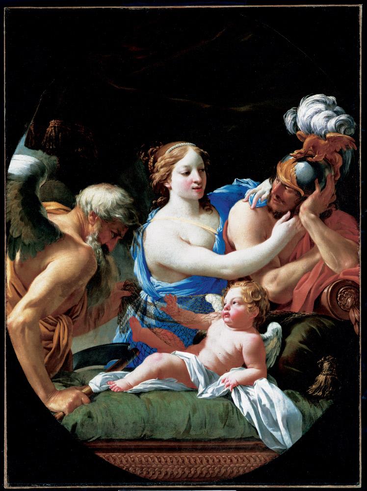 Allé med Venus, Cupid og Chronos - Simon Vouet
