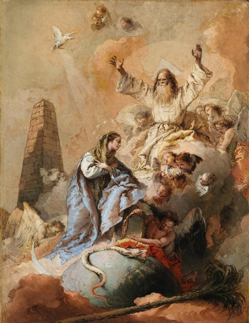 Allegori av Den Ubesmittede Ungefruen - Giovanni Battista Tiepolo