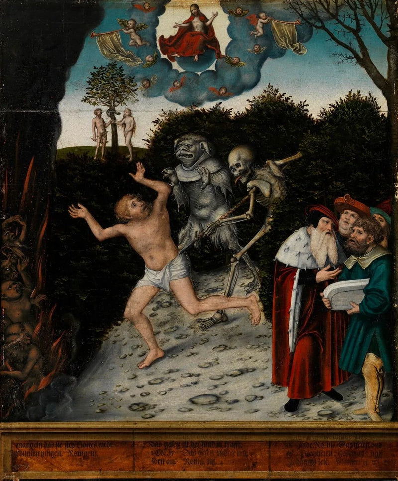 Allé av loven og barmhjertigheten: Menneskets fall - Lucas Cranach den eldre