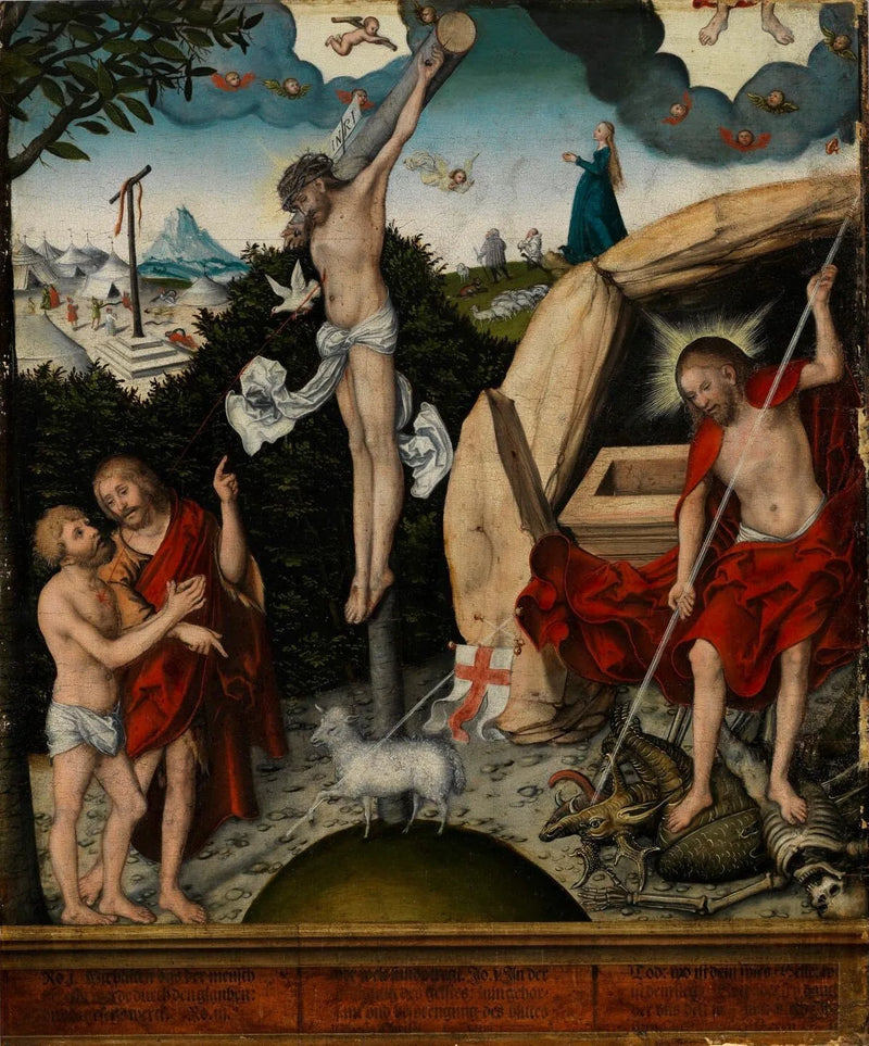Allé de loven og barmhjertigheten: Jesu korsfestelse - Lucas Cranach den eldre