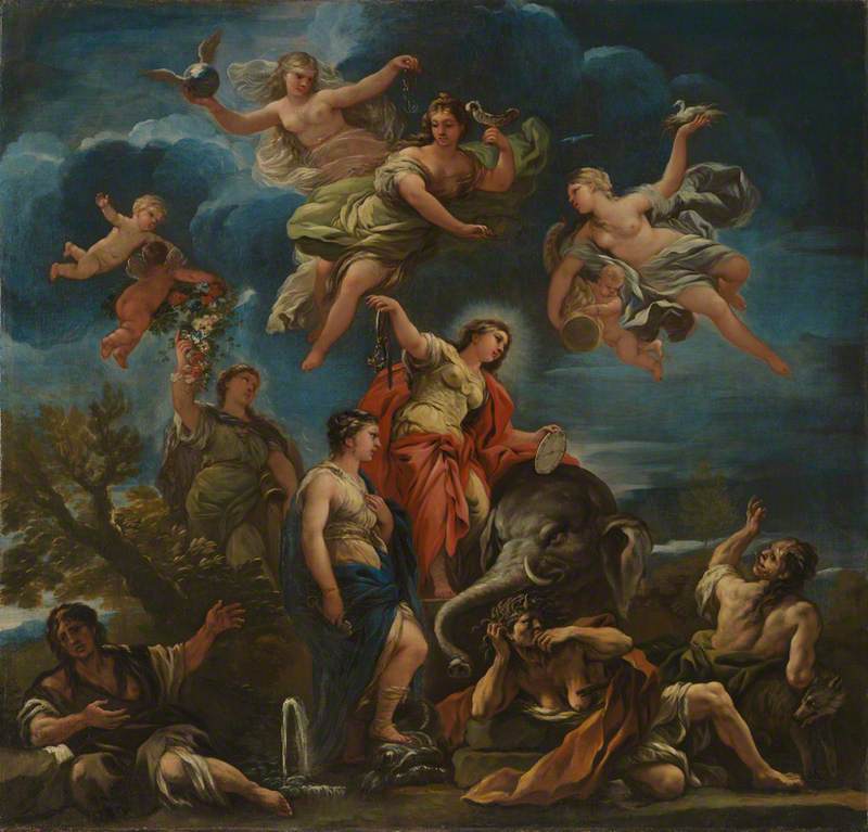 Allé av måtehold - Luca Giordano