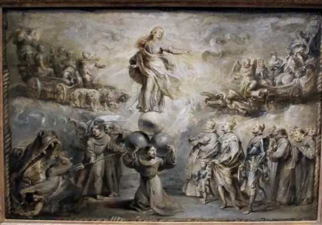 Franciscaner allegori til ære for den uplettede unnfangelse - Peter Paul Rubens