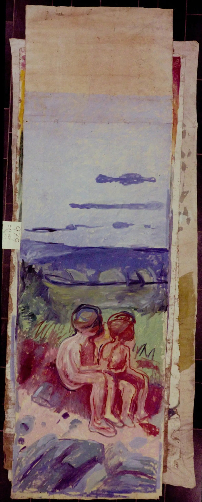 Alma Mater: to barn som sitter - Edvard Munch