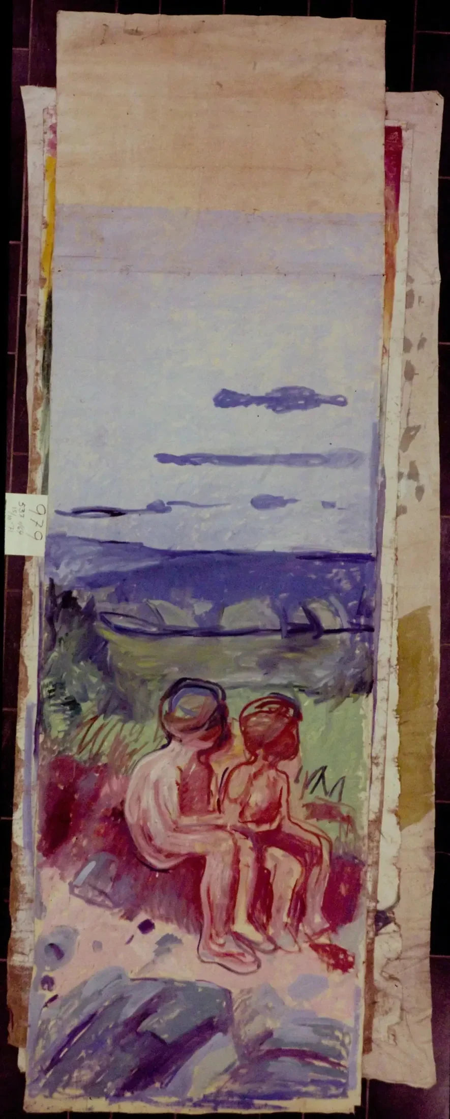 Alma Mater: to barn som sitter - Edvard Munch