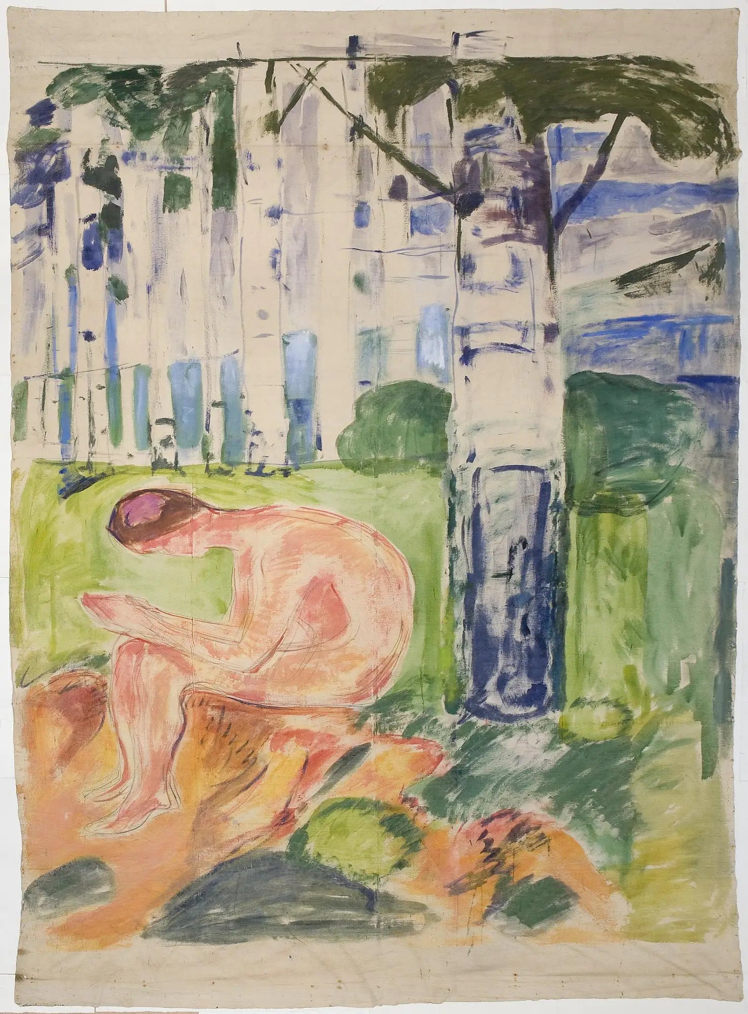 Alma Mater : jeune assis - Edvard Munch image 1 copie de tableau peinte à la main