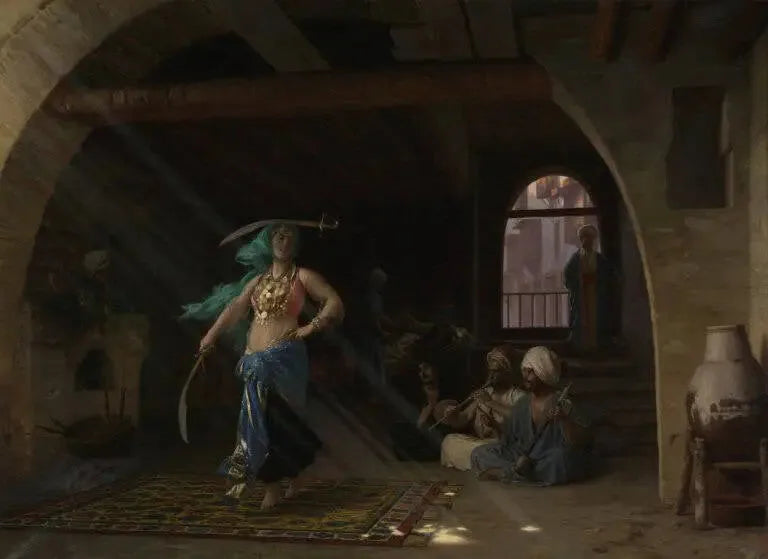 Almeh som utfører sverdets dans - Jean-Léon Gérôme