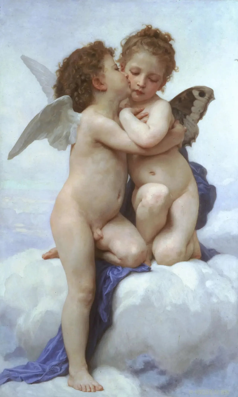 Kjærlighet og Psyche, barn - Bouguereau