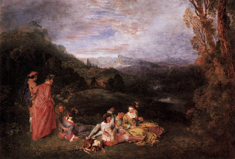 Fredelig kjærlighet - Antoine Watteau