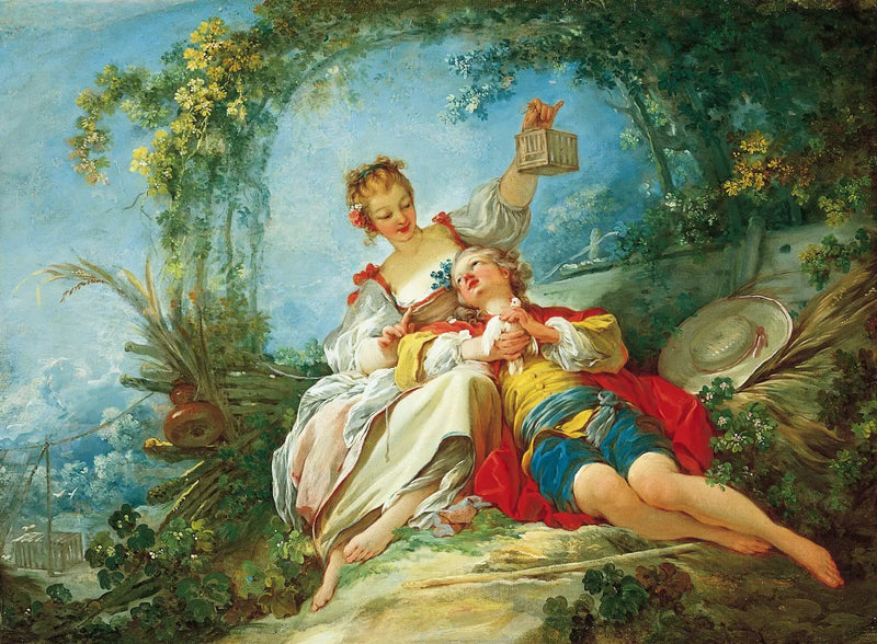 Lykkelig forelsket - Jean-Honoré Fragonard