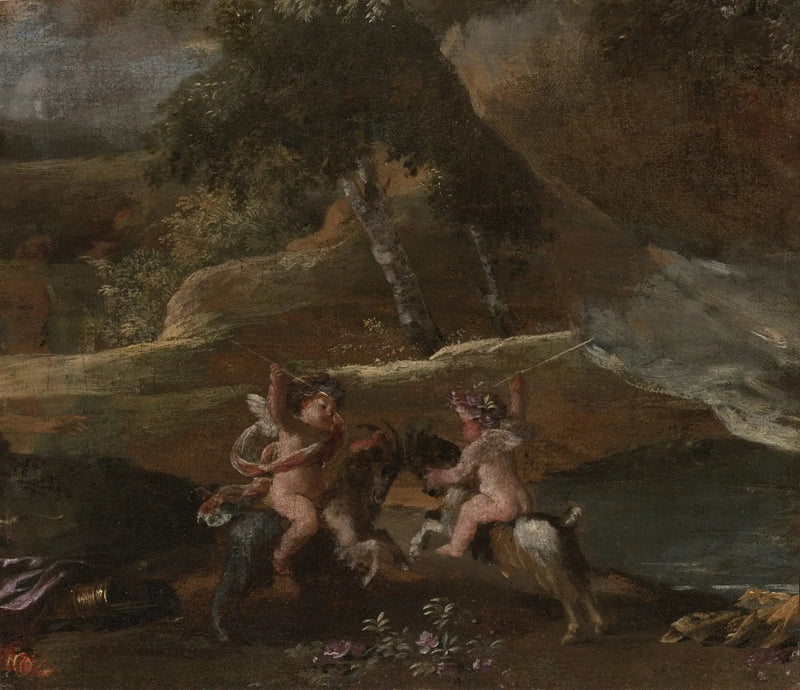 Kjærlighet som rir på geiter - Nicolas Poussin