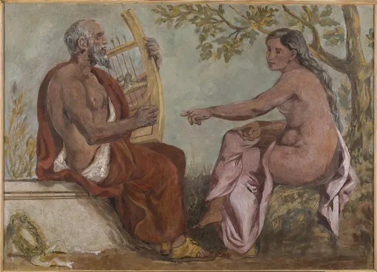 Anacreon og en ung jente - Eugène Delacroix