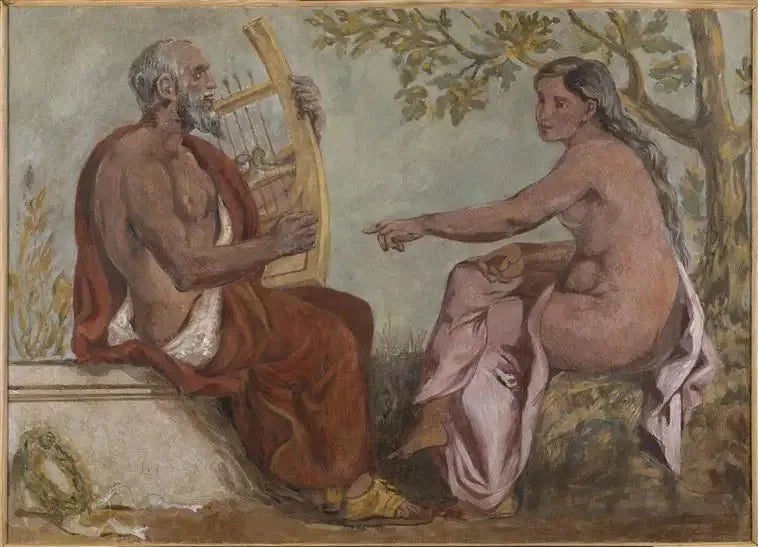 Anacreon og en ung jente - Eugène Delacroix