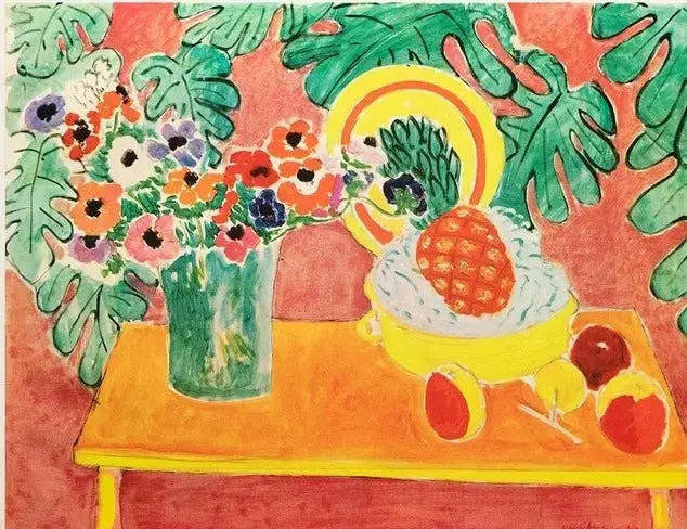 Ananas og anemoner - Henri Matisse