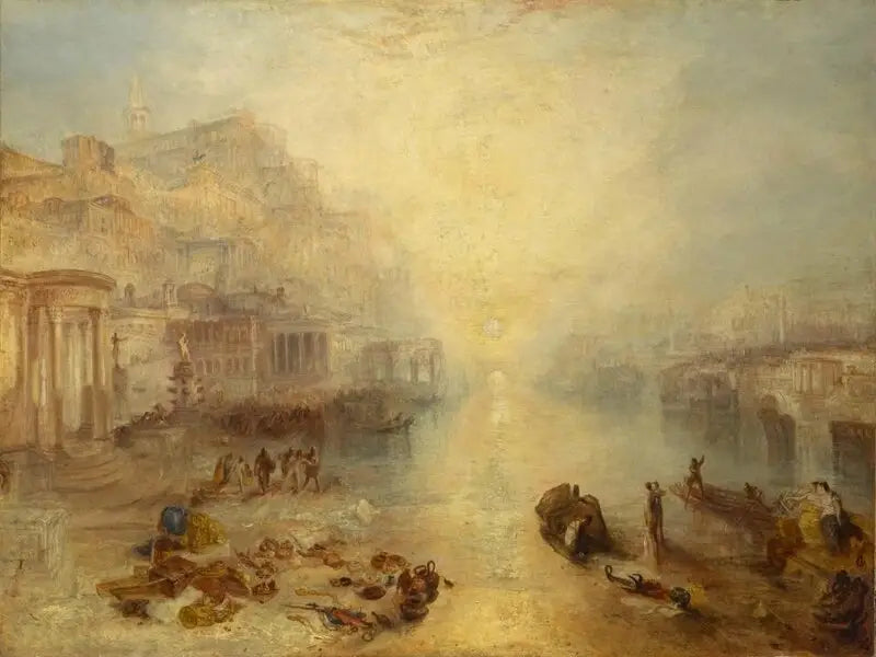 Ancient Italy - Ovid Banished from Rome - J. M. W. Turner image 1 copie peinte à la main à l’huile