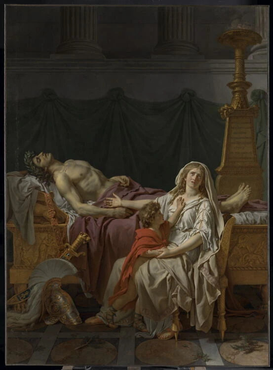 Andromaque pleurant Hector - Jacques-Louis David