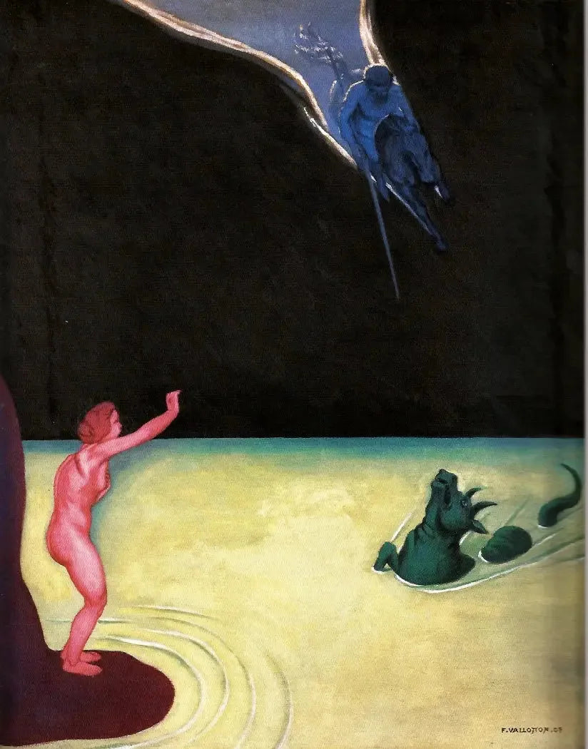 Andromeda stående og Perseus - Félix Vallotton

Source:
Andromède debout et Persée - Félix Vallotton