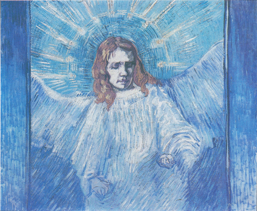 Halvfigur av en engel (etter Rembrandt) - Vincent van Gogh