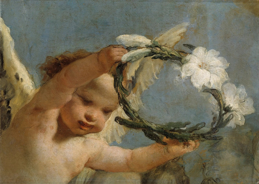 Angi med en lyskrone - Giovanni Battista Tiepolo