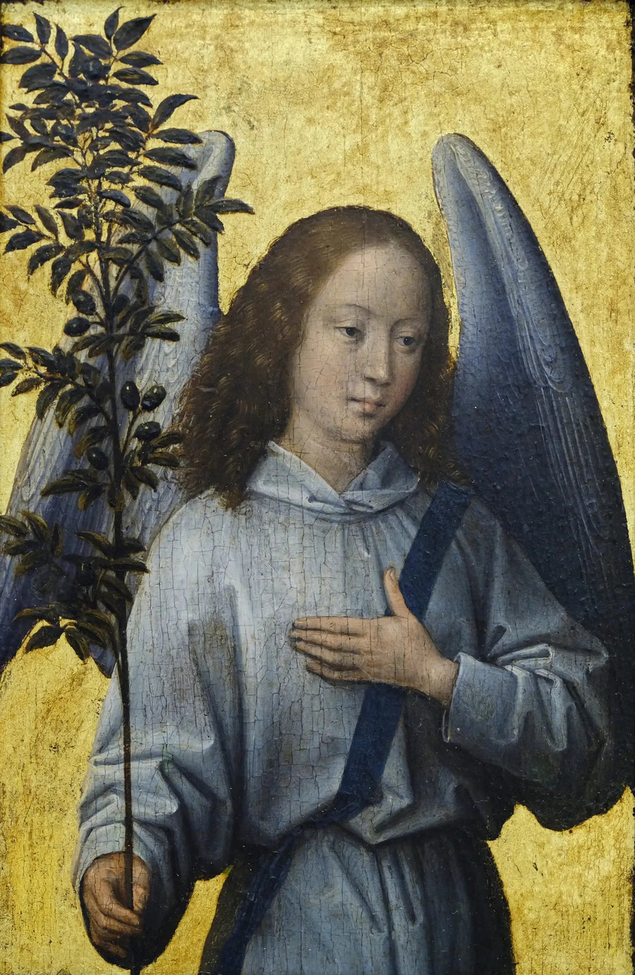 Angi leietaker en olivengren - Hans Memling