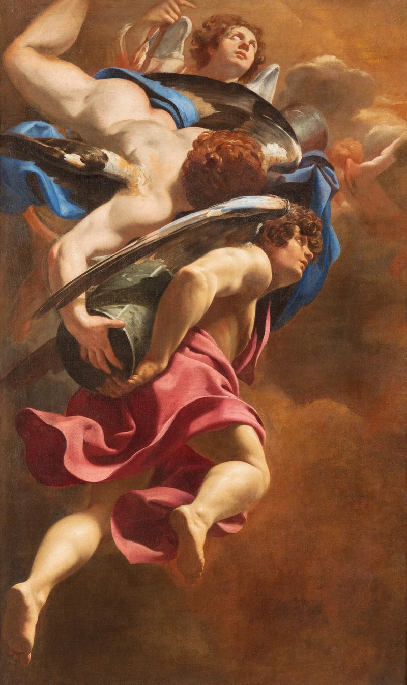 Anges bærer lidenskapens kolonne - Simon Vouet
