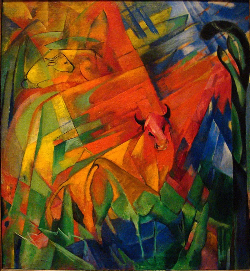 Dyr i et landskap - Franz Marc