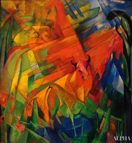 Animaux dans un paysage - Franz Marc - Reproductions de tableaux et peintures haut de gamme