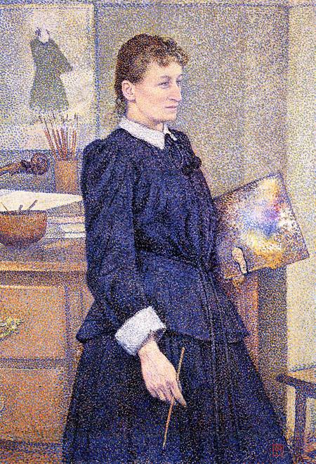 Anna Boch i sitt verksted, 1893 - Théodore van Rysselberghe