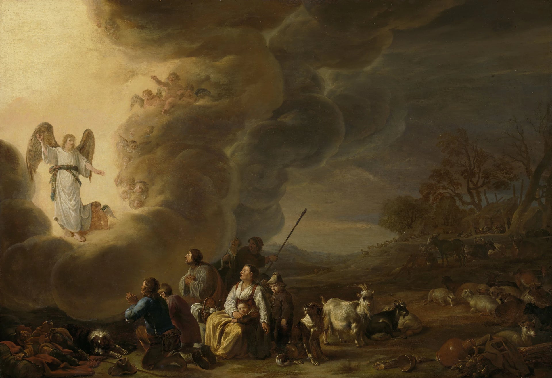 L'annonce aux bergers - Cornelis Saftleven