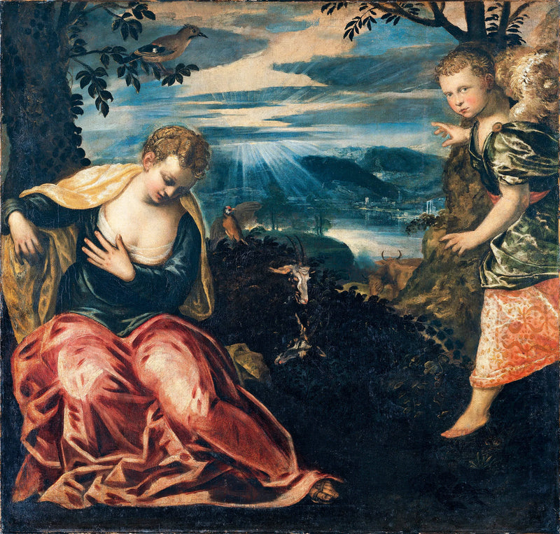 Annonseringen til kvinnen til Manoah - Jacopo Tintoretto
