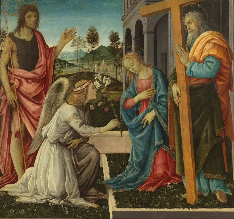 Annonsering med helgener - Filippino Lippi