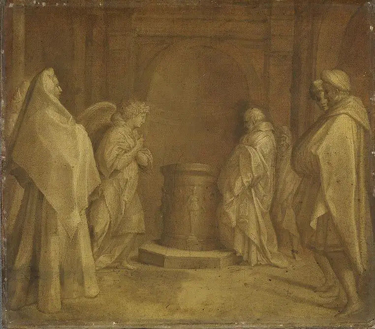 Bebudelsen av Johannes døperens fødsel - Andrea del Sarto