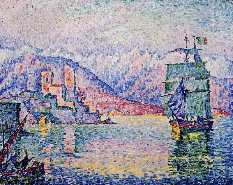 Antibes om kvelden - Paul Signac