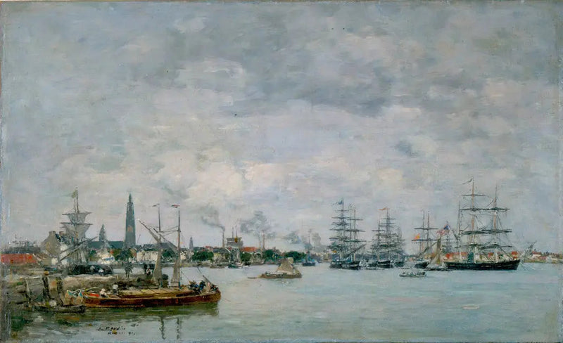 Antwerpen. Båter på Schelde - Eugène Boudin