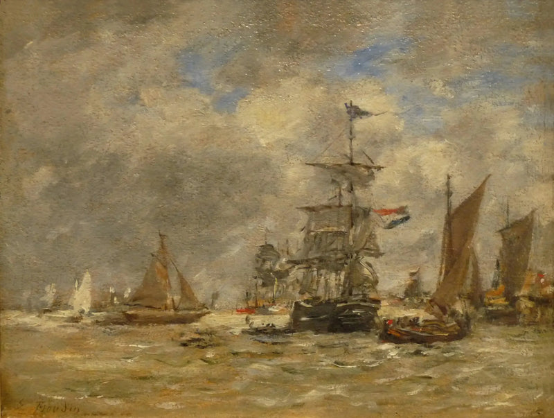 Antwerpen. Båter på Schelde - Eugène Boudin