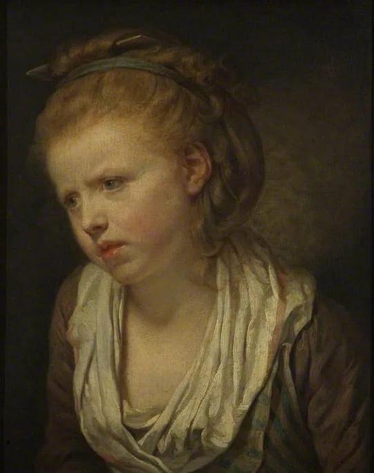Angst', Hodet til en jente - Jean-Baptiste Greuze